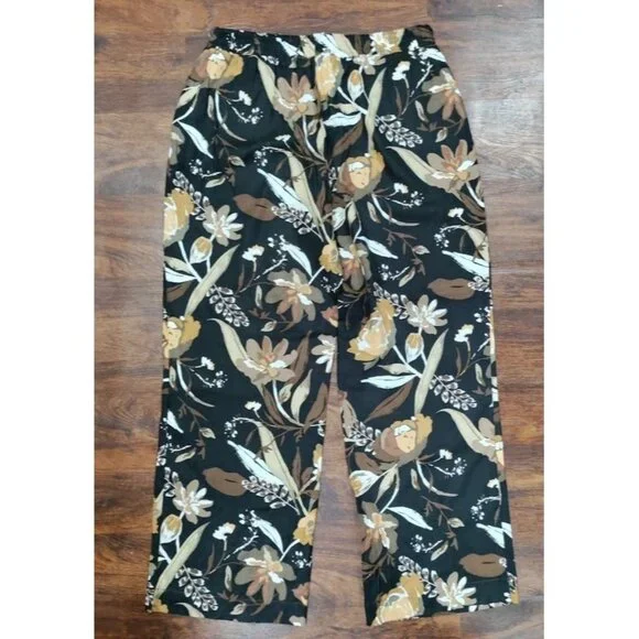 Joie Womens Linen Flowh Boho Artsey Floral Drawstring Pants L - Picture 4 of 13